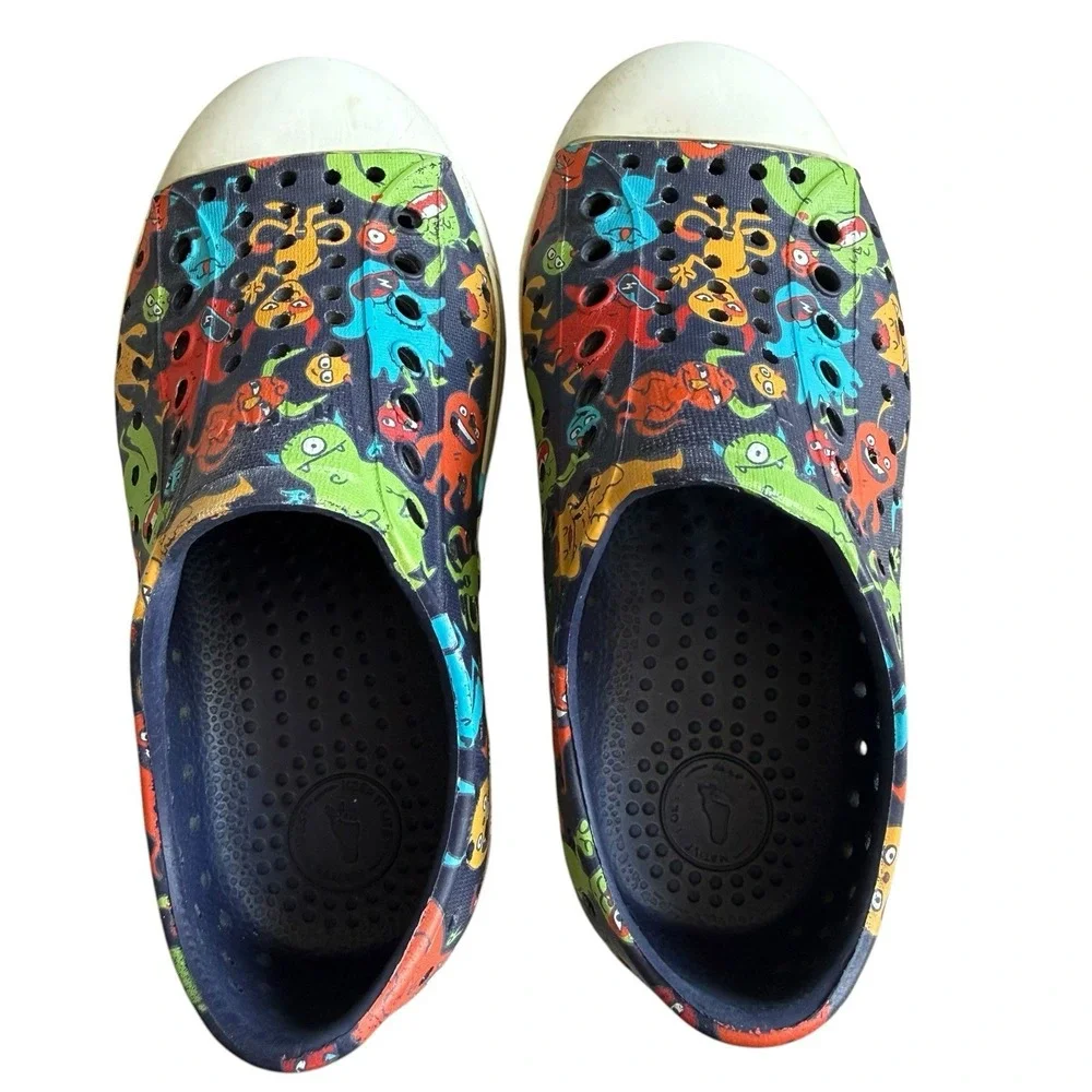 Native Toddler Jefferson Slip on Water Shoes Size C9 Navy Blue Monsters